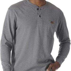 Lot of 3 Brand New w/ Tags Wrangler Men's Long Sleeve Henley Charcoal Gray 4X
